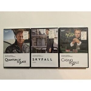 Casino‎ Royale Skyfall 007 Quantum James Bond DVD Movie (LOT OF 3) Daniel Craig